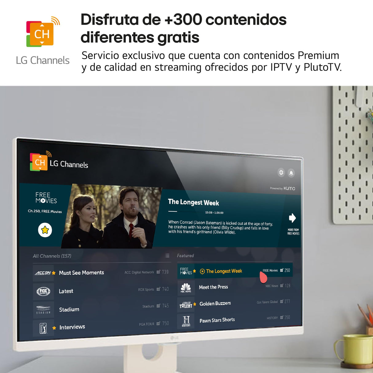 LG 27U511SA-W - Monitor MyView 27", Panel IPS, (1920 x 1080), 100Hz, 5ms (GtG), WebOS 23, sRGB 99%, Ajuste en Inclinación (Eje Horizontal), Blanco