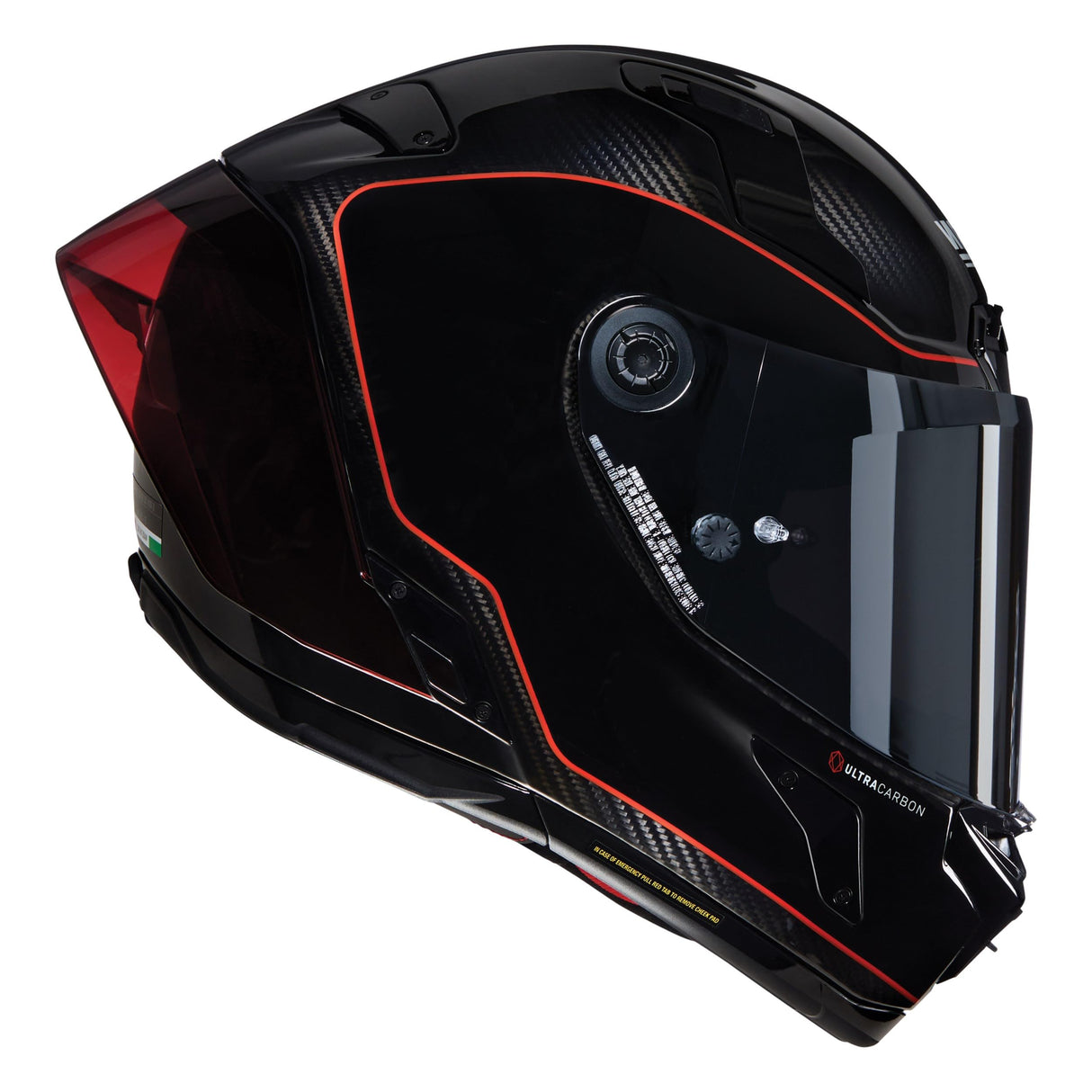 NOLAN Helmet X-804 RS ASSO DI PICCHE 342 L, Carbono/Negro/Rojo