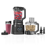 Ninja Detect Power Pro Batidora y Procesador de alimentos 3 en 1 (1200W), vaso de 680 ml y cuchilla para masa, ideal para mezclar, picar y batir, negro, TB401EU