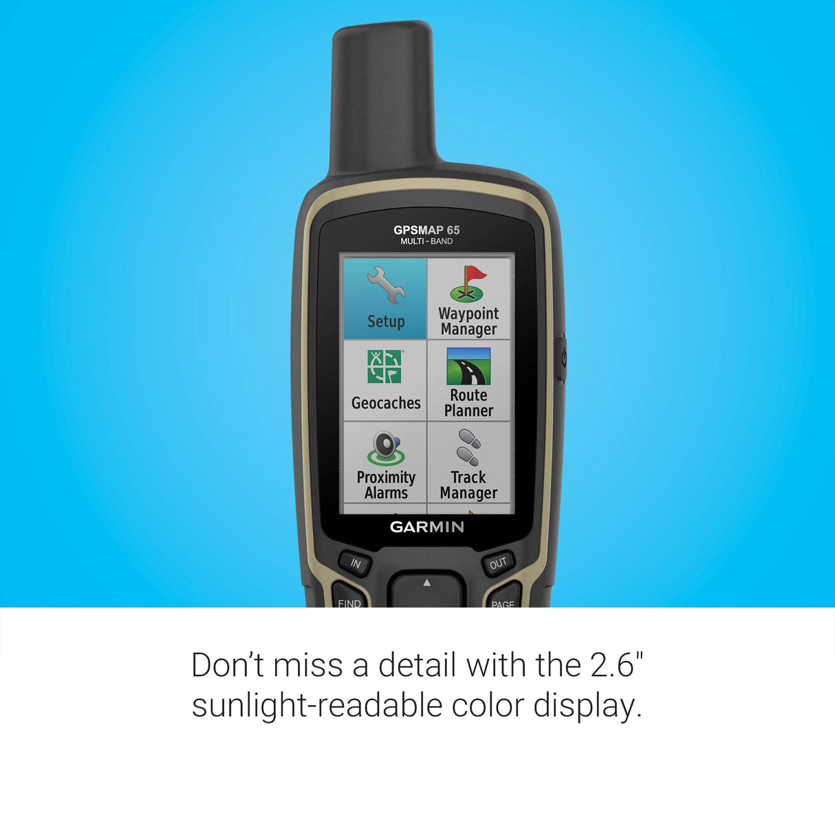 Garmin GPSMAP 65 - GPS de Mano Resistente con sensores de navegación y mapas TopoActive de Europa