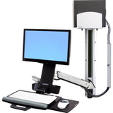 Ergotron StyleView Sit-Stand Combo System 61 cm (24") Aluminio - Soporte de pared para pantalla plana (13,2 kg, 61 cm (24"), 75 x 75 mm, 100 x 100 mm, Aluminio)