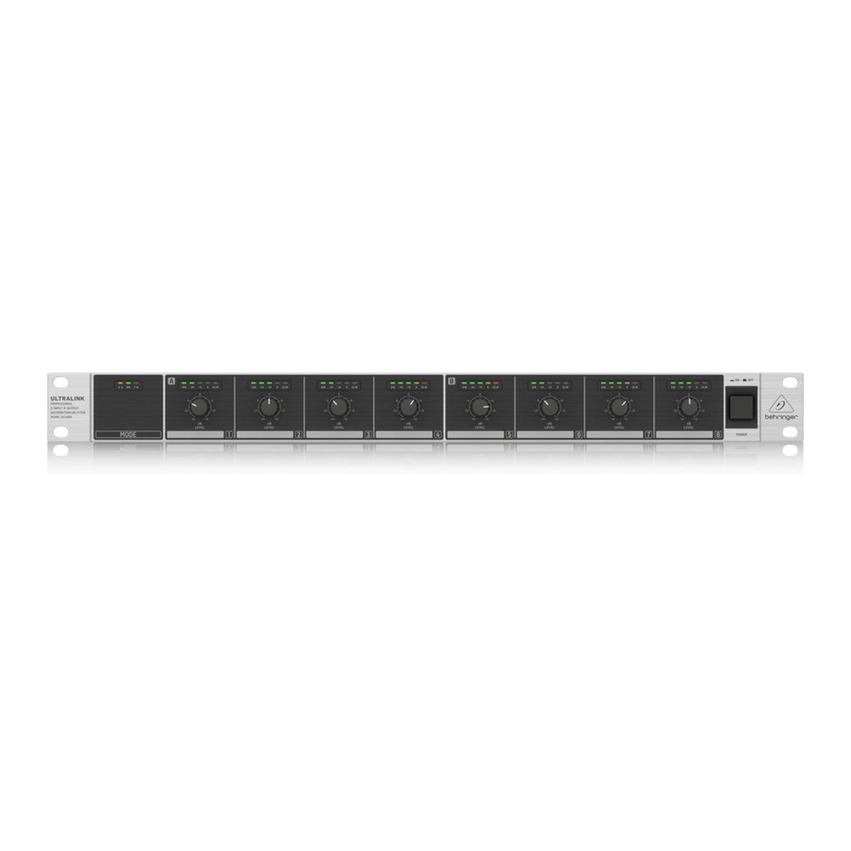Behringer DS2800 Divisor de distribución profesional de 2 entradas y 8 salidas