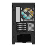 GIGABYTE C201 Panoramic Caja de PC – Torre Media, m-ATX, Soporte para radiador de 360 mm, 3 Ventiladores preinstalados, USB 3.0, Compatible con RGB Fusion