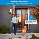 Isiwi Redi+ - Cámara motorizada 4G para Uso Externo a batería con SIM, vigilancia inalámbrica, 3 MP, Tarjeta SD, IP65, detección Humana PIR, Audio, Compatible con Alexa/Google, aplicación para