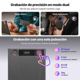 Mobvoi TicNote - Grabadora de Voz IA 64GB con Memoria, Estuche, Control por App, 100+ Idiomas con IA “Shadow“, Grabadora Digital para Llamadas, Clases y Reuniones