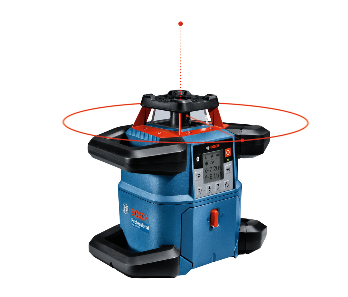Bosch Professional Sistema 18V Nivel Láser Giratorio GRL 600 CHV (1 Batería 18V x 4.0 Ah + Cargador, Función Aplicación, Alcance Diámetro: hasta 600m, en Maletín), Color Azul