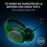 Razer Barracuda X Phantom Green Editon - Auriculares inalámbricos para Juegos multiplataforma (285 g, Controlador Triforce de 40 mm, HyperSpeed inalámbrico Dual y Bluetooth) Phantom Green