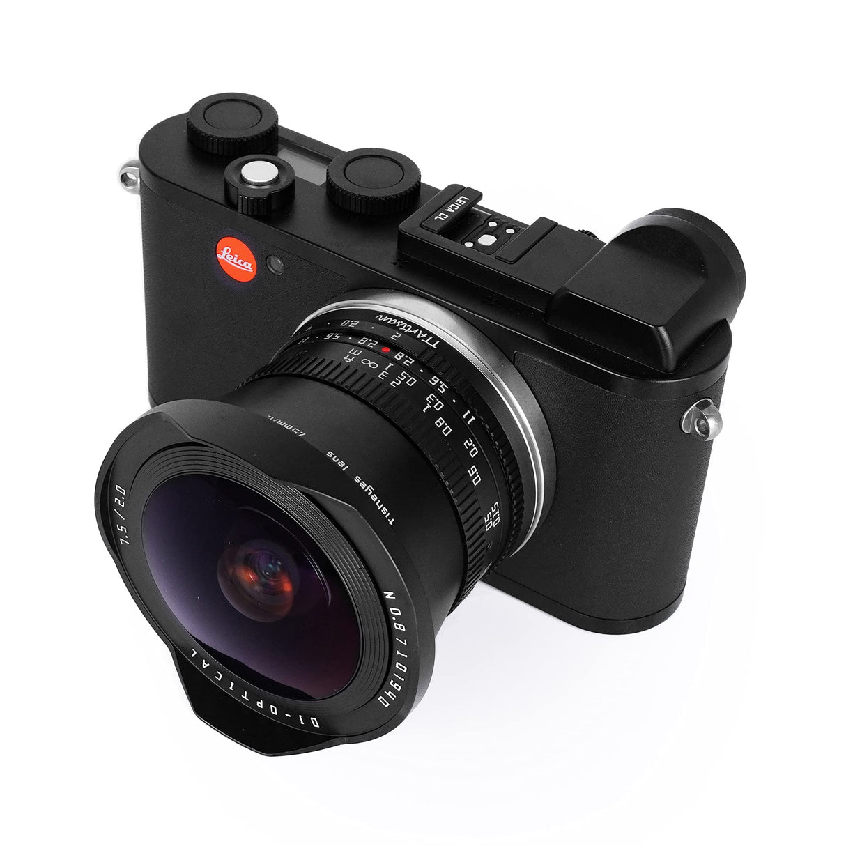 TT Artisan Conector de Objetivo de 7,5 mm F2.0 APS-C para cámara Panasonic Leica L Sigma Mount Negro, Objetivo Gran Angular con ángulo de visión de 180 Grados