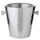 EDZARD Champanera/refrigerador de Botellas Capri, con Asas, Acero Inoxidable Muy Pulido, de Doble Pared, Exterior Estampado, Altura 23 cm, diámetro 22 cm