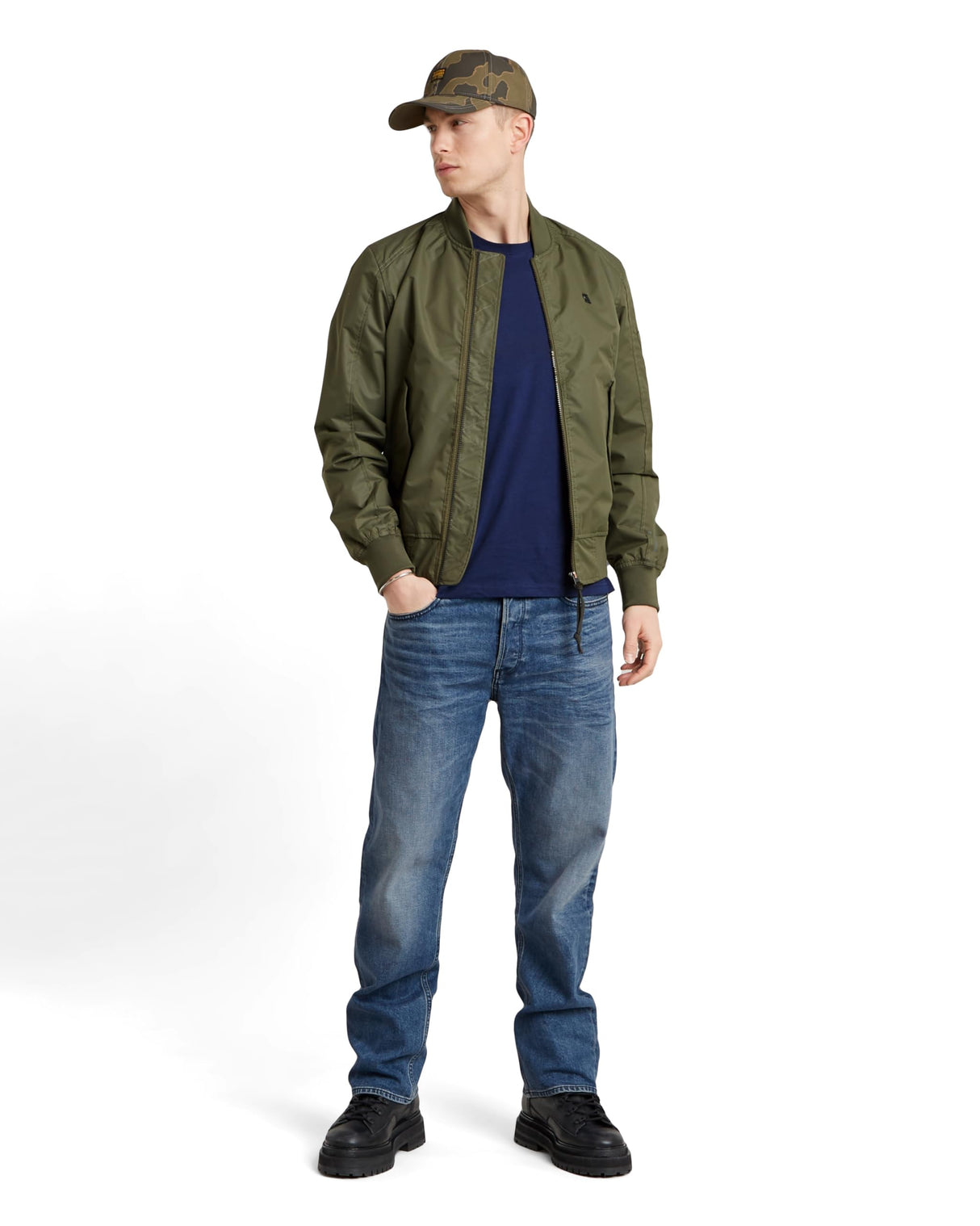 G-Star Para Hombre Jeans Dakota Regular Straight, Azul (faded cascade D23691-C052-C606), 34W / 32L