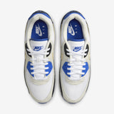NIKE Air MAX 90 Premium, Sneaker Hombre, Blanco Caqui Azul Negro, 38.5 EU