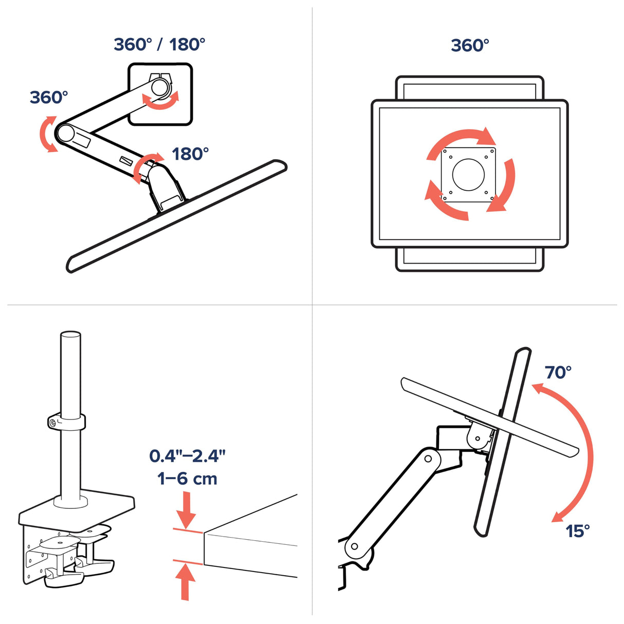 LX Pro Arm Single DP Tall Pole WCB