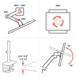 LX Pro Arm Single DP Tall Pole WCB