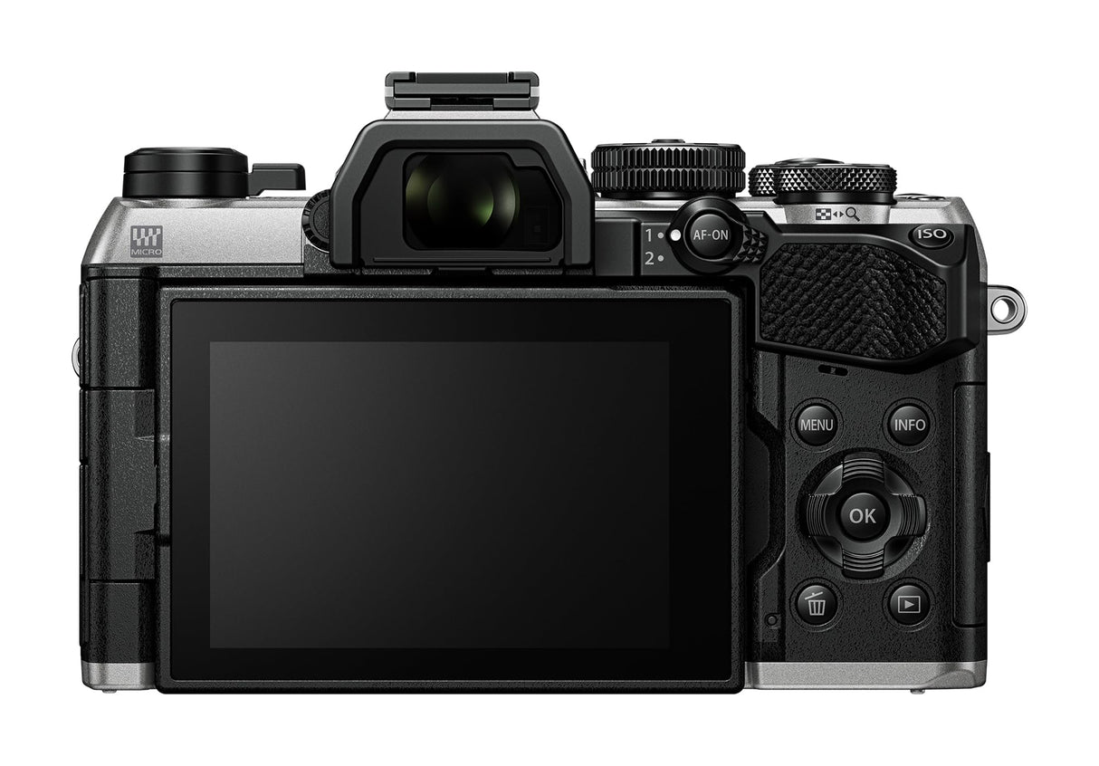 Cámara Micro Cuatro Tercios OM SYSTEM OM-5 Mark II, Sensor Live Mos de 20 MP, estabilización de Imagen de 5 Ejes, Sellado contra la Intemperie IP53, Disparo de Alta resolución a Pulso de 50 MP, Plata