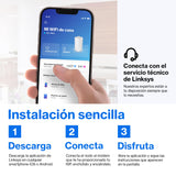 Linksys Velop MX4200 sistema WiFi 6 mesh tribanda (AX4200), router WLAN, repetidor, extensor con hasta 260 m² de cobertura, 3,5 veces más veloz, más de 40 dispositivos, paquete de 1, blanco