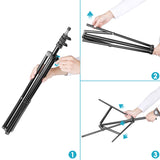 NEEWER 18"/45cm Aro de Luz LED W/Soporte, Soporte Teléfono, Zapata Fría, Filtros, 58W 5600K 0-100% Regulable Gran Anillo Luz Selfie para Cámara Live Stream Maquillaje Estudio Foto Video, RL-18