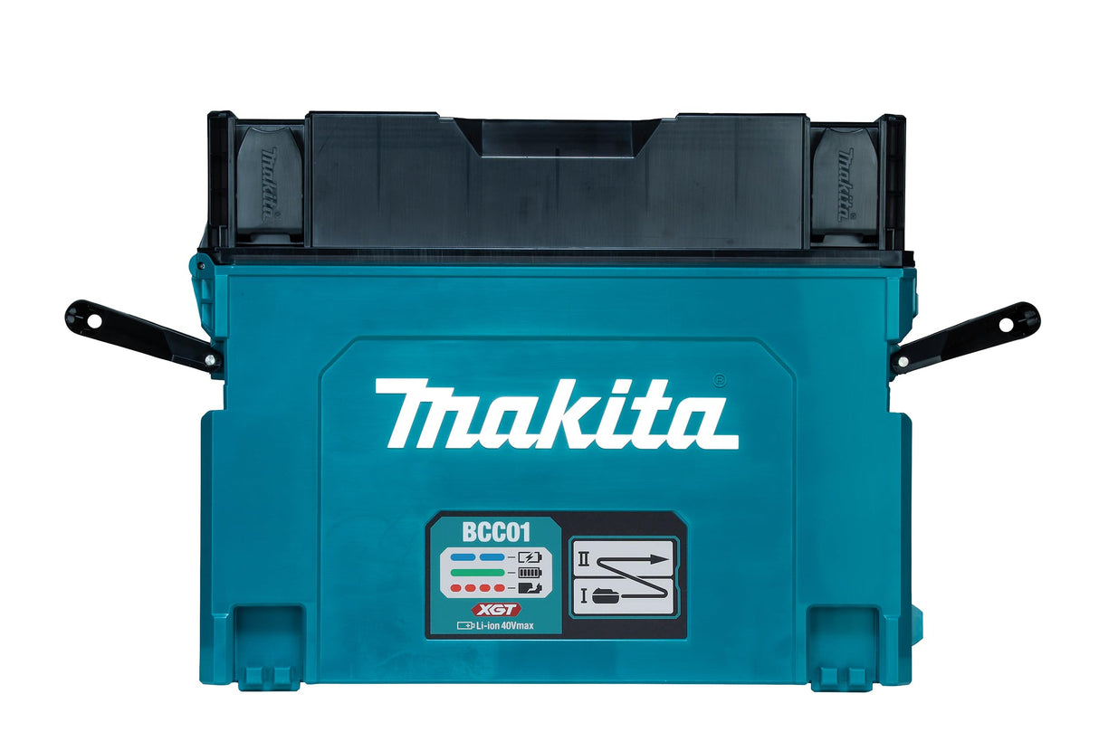 Makita XGT 1914U3-7 BCC01 - Maletín de Carga para batería (40 V, máx. 8 Ranuras), Color Negro