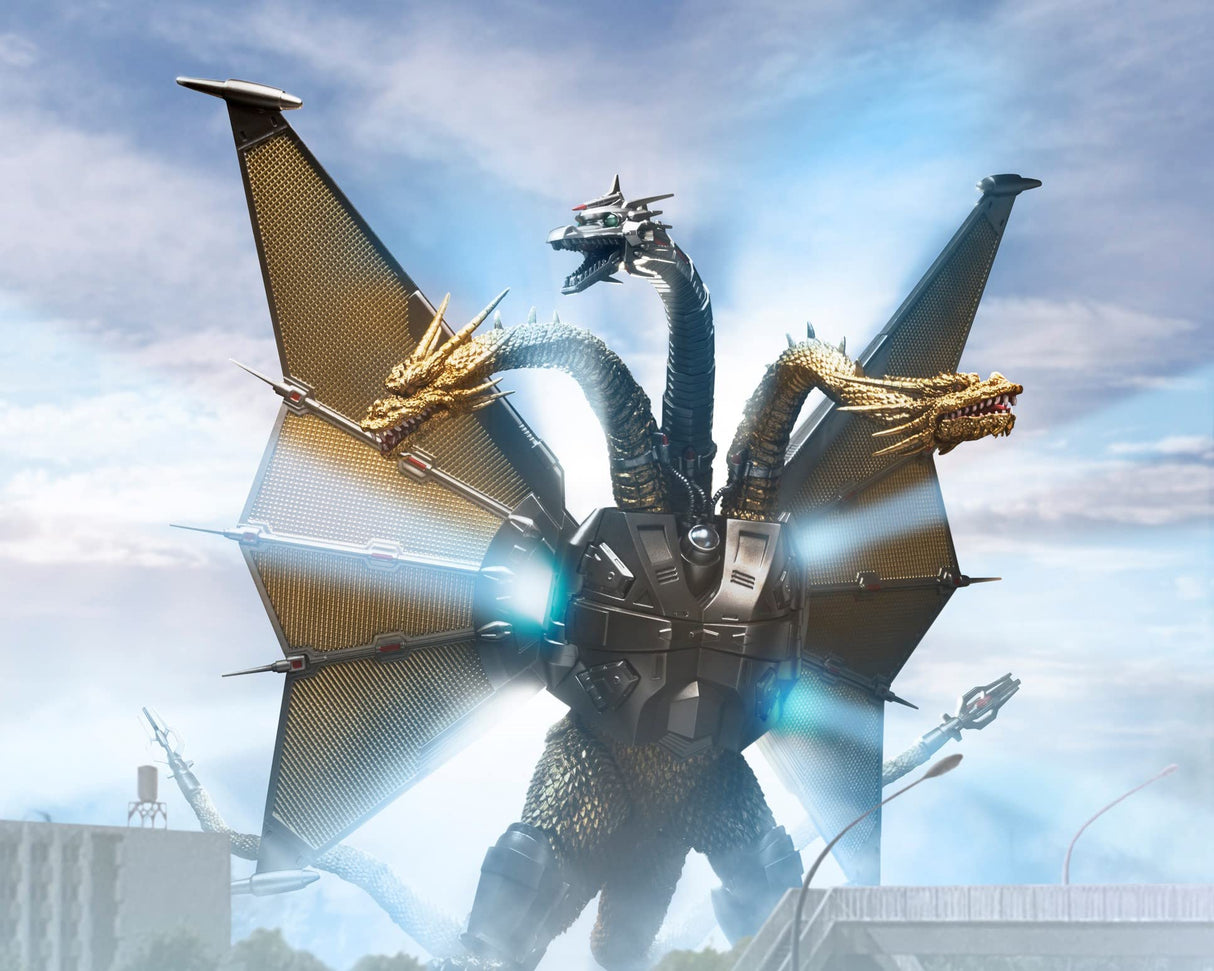 TAMASHII NATIONS Mecha Ghidorah Shinjuku Battle Set Fig 25 cm Godzilla vs King Ghidorah SH monsterarts