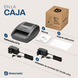 Detectalia D7X - Detector de billetes falsos con 7 sistemas de derección y 100% fiabilidad para 6 divisas EUR, GBP, CHF, PLN, CZK y SEK - 14 x 12 x 6 cm
