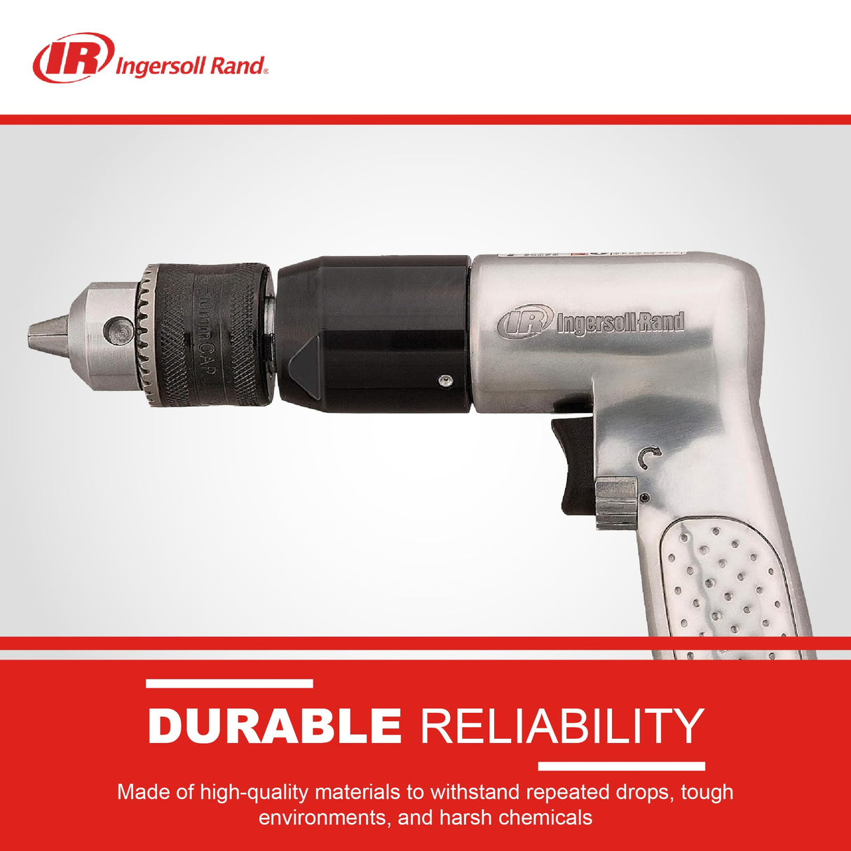 Ingersoll Rand Taladro Neumático Reversible 7803RA de 1/2" – Taladro Neumático para su Taller, Taladro Neumático de Alta Resistencia, Herramienta Professional