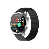 VALDUS Knauermann Pro 3 Fan Edition Redondo (2025) Plateado Reloj de Salud Reloj Inteligente con Función Telefonía, Función ECG Plus HRV y SOS, BT Bluetooth, Apnea del Sueño, Velcro Negro, 14-24,