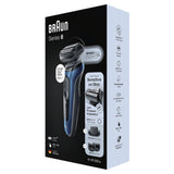 Braun Series 6 61-B1500s - Afeitadora eléctrica para hombre, con accesorio EasyClick, afeitadora eléctrica y recortadora de barba, SensoFlex, Wet&Dry, recargable e inalámbrica