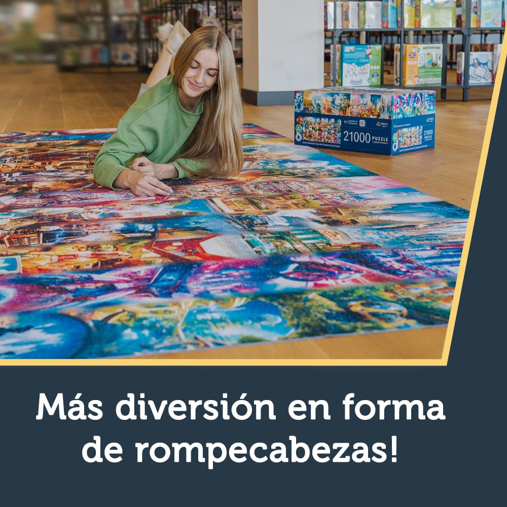 TREFL Prime-Puzzle UFT, Earth Chronicles: from Creation to The Future-21 000 Piezas, puzle Gigante, cartón más Grueso, para Adultos niños Desde los 12 años, Multicolor (81040)