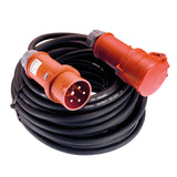 as - Schwabe Alargador de corriente CEE 25 m, Alargador CEE 230 V / 16 A, Alargador CEE de 5 polos con enchufe de inversión de fase, para obras / comercio, IP44, I 60568