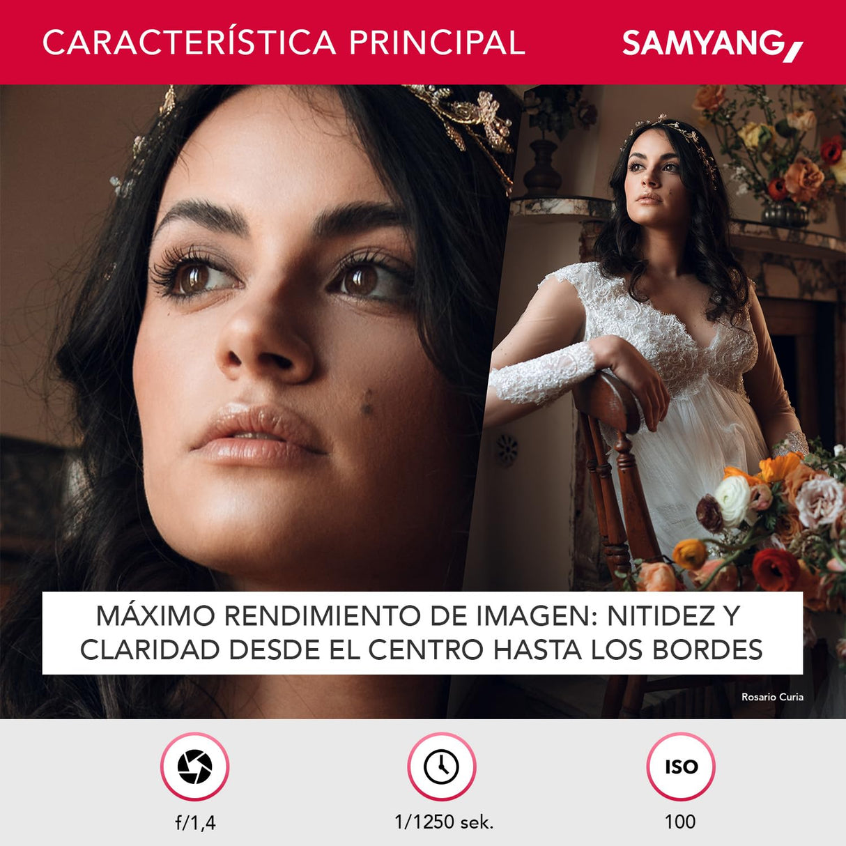 Samyang AF 85 mm F1.4 EF para Canon EF, Teleobjetivo ligero y compacto para tomas de retratos, con enfoque automático DSLM rápido, Para cámaras Canon SLR de fotograma completo y APS-C