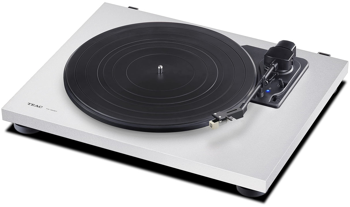 Teac TN-180BT-A3 Giradiscos con salida Bluetooth (transmisión por correa, 33/45/78 rpm, preamplificador de fono integrado, carcasa de MDF de alta densidad) Blanco