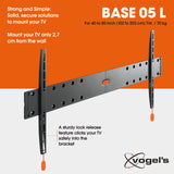 Vogel's BASE 05 L Soporte de pared para TV, Fijo, Para televisores de entre 40-80 pulgadas (102-203 cm), VESA Máx. 800x400, Carga Máx. 70 kg, Certificación TÜV