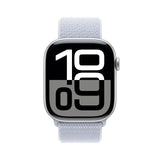 Apple Watch Series 10 GPS + Cellular Smartwatch con Caja de Aluminio Plata de 46 mm y Correa Loop Deportiva Azul Nube - Talla única. Monitor de entreno, App ECG y Neutro en Carbono