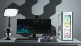 Corsair iCUE 7000X RGB Chasis para PC Inteligente ATX Full-Tower, Tres Paneles de Cristal Templado, Cuatro Ventiladores RGB de 140 mm Incluidos, Espacioso Interior, Blanco