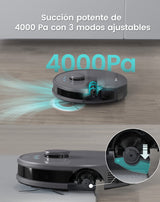 LEFANT M1 2 en 1 Robot Aspirador y Fregasuelos, 4000Pa, 200min Autonomía, Mapeo Multinivel, Zonas No-Go, Ideal para Pelo de Mascotas/Alfombras