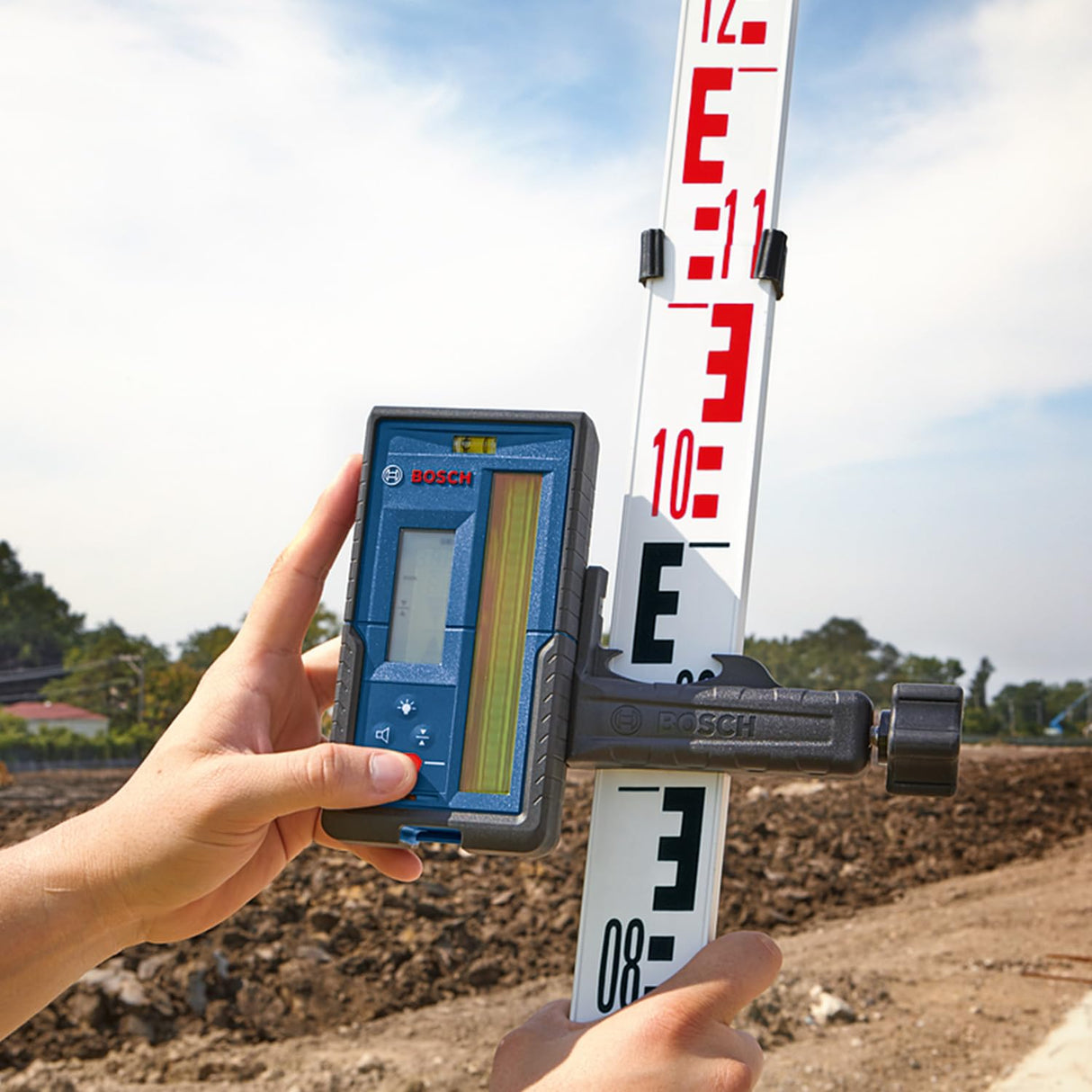 Bosch Professional Nivel láser giratorio GRL 400 H (uso con un solo botón, LR 45, alcance Ø: hasta 400m, en maletín)