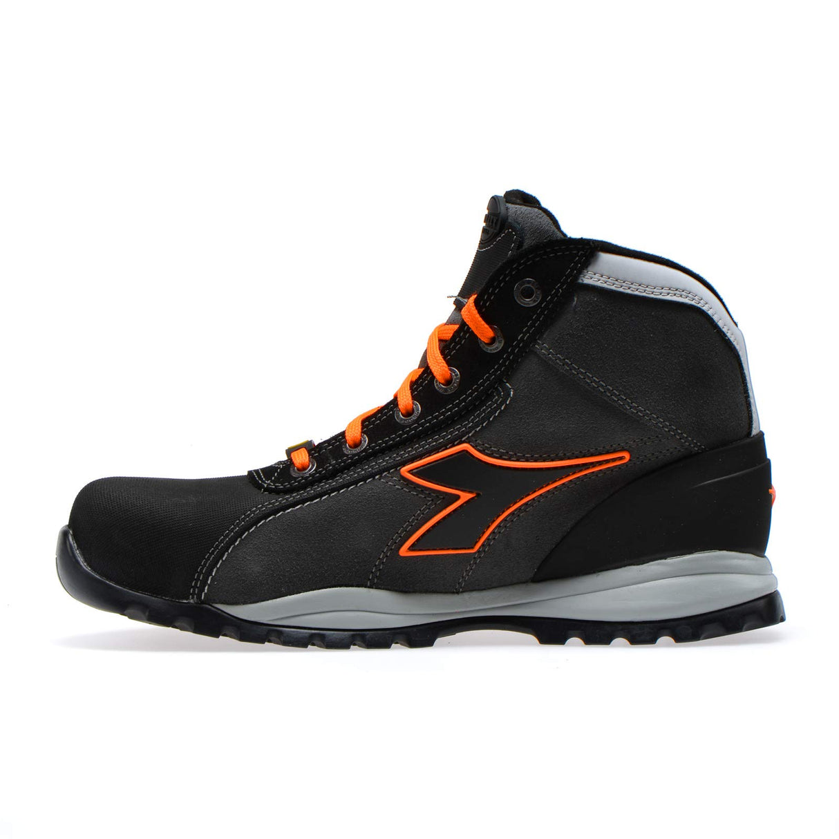 DIADORA Glove Tech HI Pro S3 Sra HRO ESD, Botas Hombre, Asphalt/Orange Fluo, 43 EU