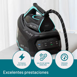 Imetec Onda P1, Centro de planchado, Suela Exclusiva a Ondas Patentada, 2400 W, golpe de Vapor 300 g, 3 Filtros Antical con Iones de Plata, Tecnologia No Stop Autonomía Ilimitada