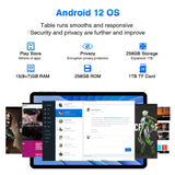 DOOGEE T20 Tablet 10,4 Pulgadas, 15GB RAM + 256GB ROM(TF 1TB), 2K TÜV Certificado Octa-Core Android 12 con 8300mAh Batería, Dual 4G y 2.4/5G WiFi, 16MP+8MP, 4 Altavoces Hi-Res Audio, Gris