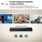 LG S20A - Barra de Sonido Inteligente, Bluetooth, 50W, 2.0 Canales, Compacta con Doble Woofer Integrado, Dolby Digital, DTS Digital Surround, Negro