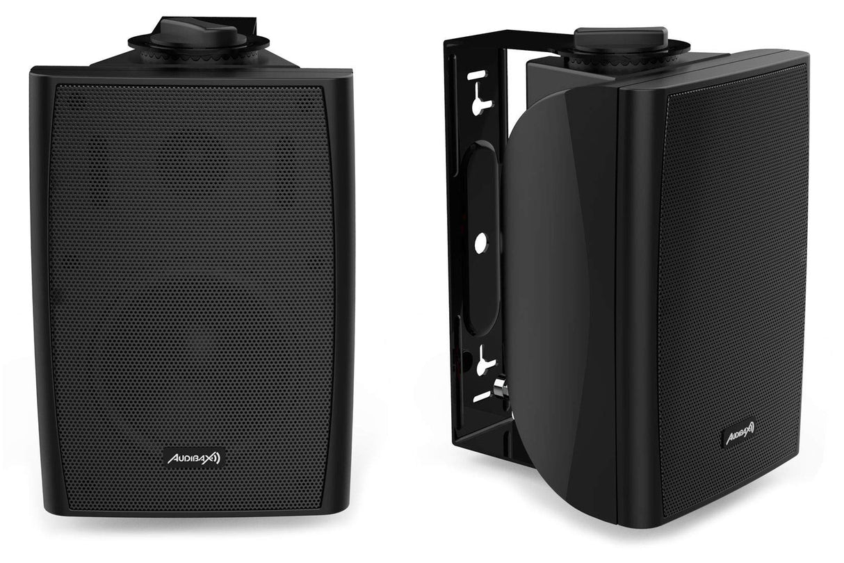 Audibax Elipse 5 Altavoces Sonorización HiFi 5" 2 Vías con Soporte Pared. Negros Pareja