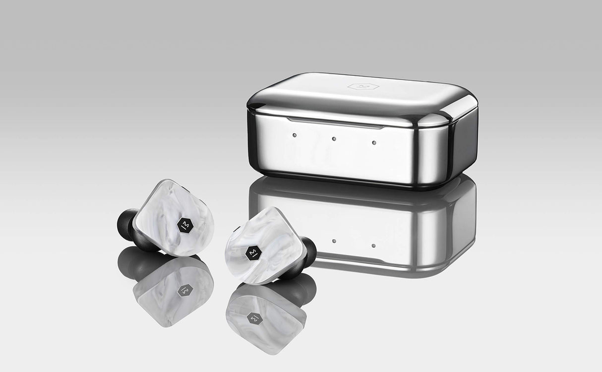Master & Dynamic MW07 True Wireless - Auricular inalámbrico, Color white marbel