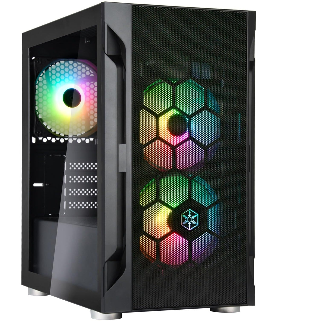 Silverstone Fara H1M Pro, Chasis Gaming Micro-ATX Elegante y Diferente con iluminación ARGB, SST-FAH1MB-PRO