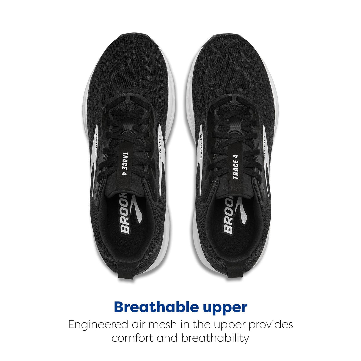 BROOKS Trace 4, Sneaker Mujer, Negro/Gris/Blanco, 39 EU