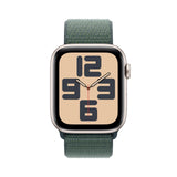 Apple Watch SE de 2.ª generación GPS + Cellular Smartwatch con Caja de Aluminio en Blanco Estrella de 44 mm y Correa Loop Deportiva Verde Lago. Monitores de entreno y sueño y Neutro en Carbono