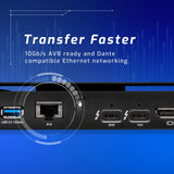 OWC Thunderbolt Pro Dock - 2X Thunderbolt 3 (USB-C), 1x USB 3.2 Gen 2 Tipo-C, 3X USB 3.2 Gen 2 Tipo-A, 1x DisplayPort, 1x 10 Gigabit Ethernet (10GbE), 1x Ranura para CFexpress, 1 Ranura para SD Black