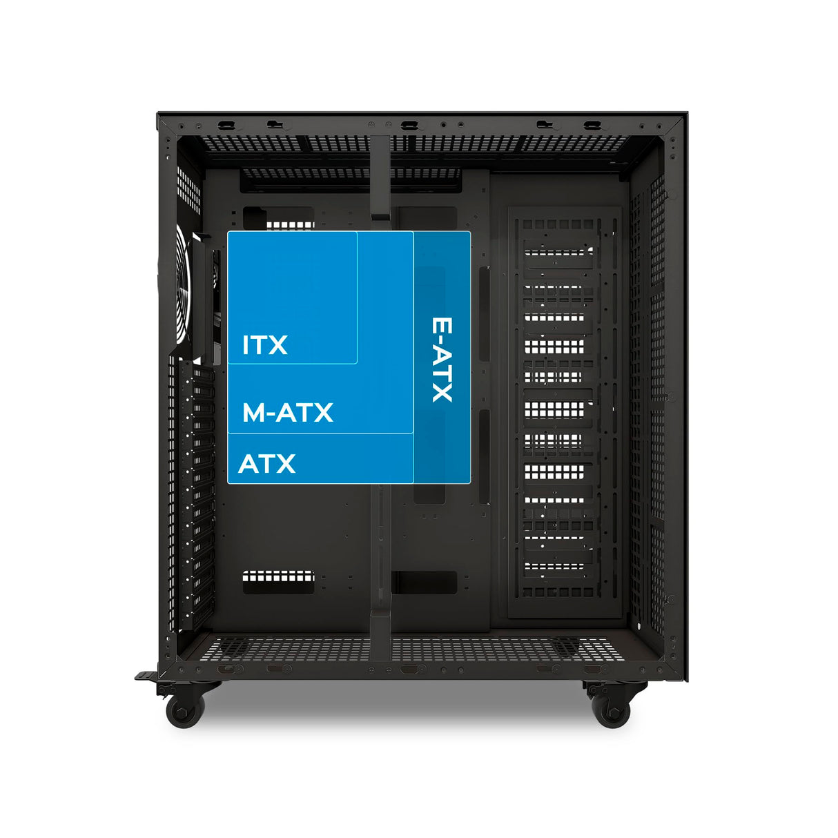 UNYKAch Caja E-ATX Workstation AI Pro 1500 Capaz de Albergar Placas Base con Doble CPU y Dos Fuentes de Alimentación. Admite hasta 4 Tarjetas gráficas y Espacio para 17 Discos Duros