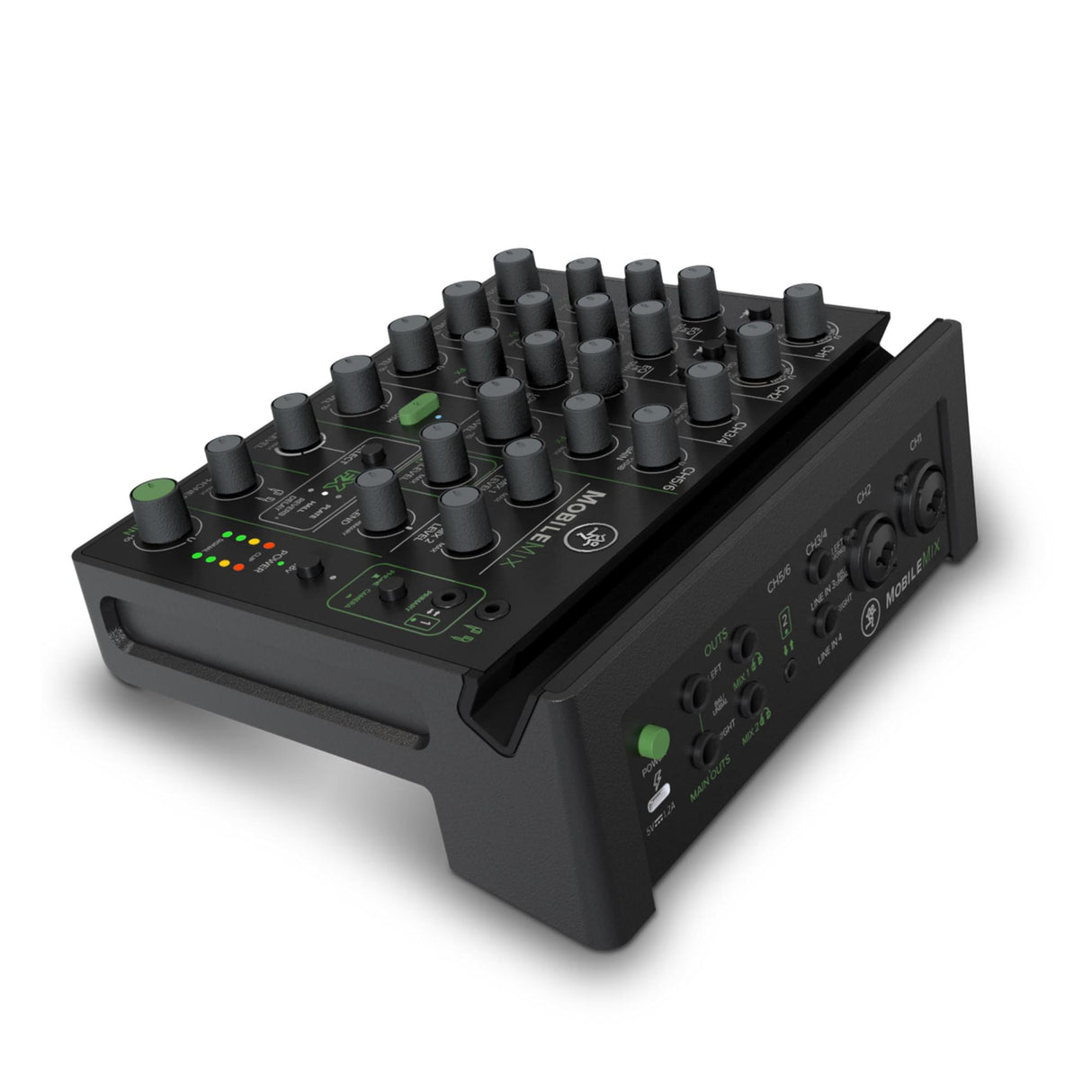 MACKIE MobileMix mezclador de 8 canales alimentado por USB para producción audiovisual, sonido en directo y streaming con instrumentos, micrófonos y Bluetooth