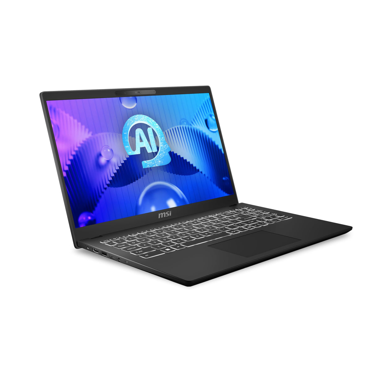 MSI Modern 15 H AI C1MOG-211XES - Ordenador portátil 15" (Intel Core Ultra 7 Processor 155H, RAM 32Gb, 1TB SSD, Free Dos), Teclado QWERTY español