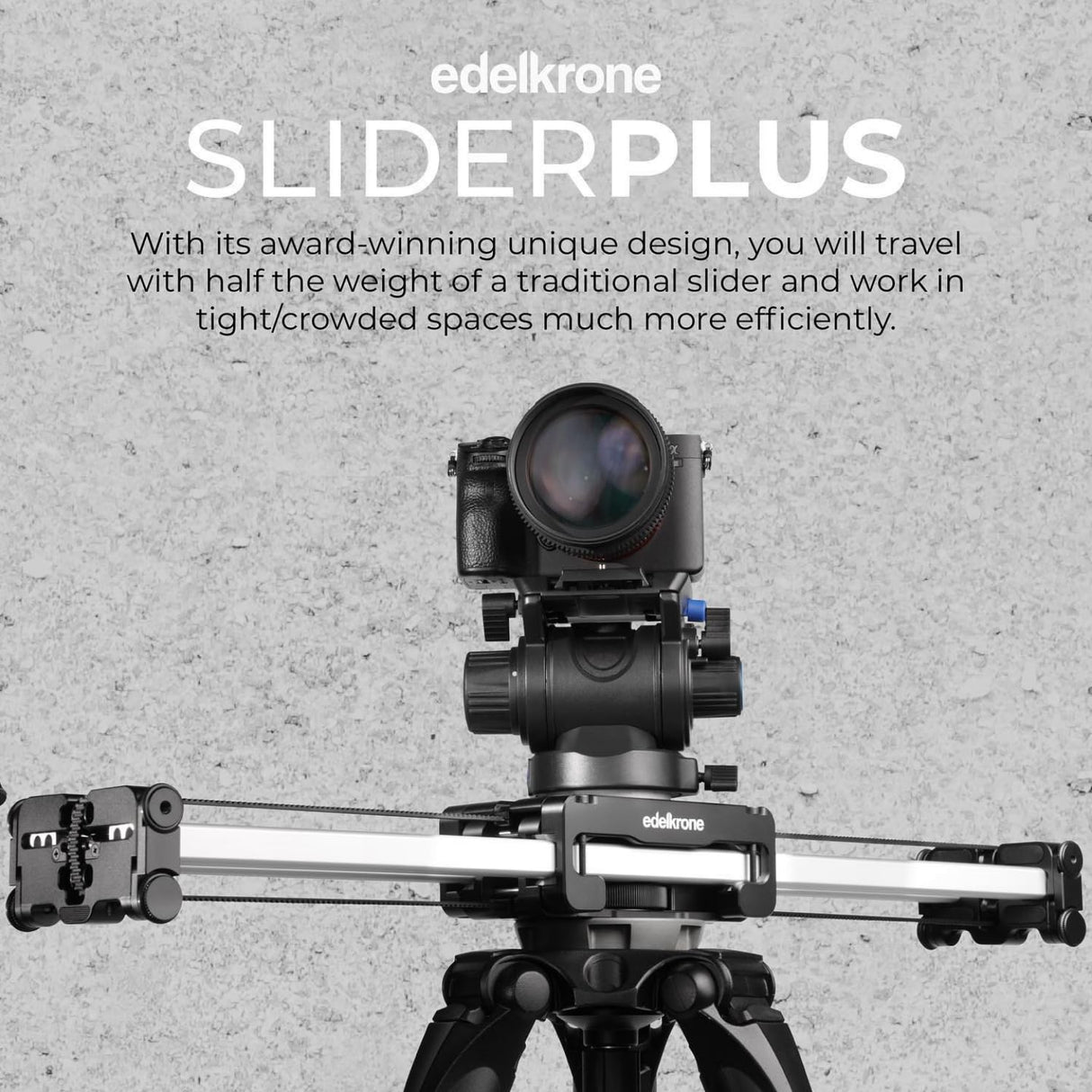 edelkrone SliderPLUS Pro - Deslizador motorizado para cámara de 63.5 cm de Largo