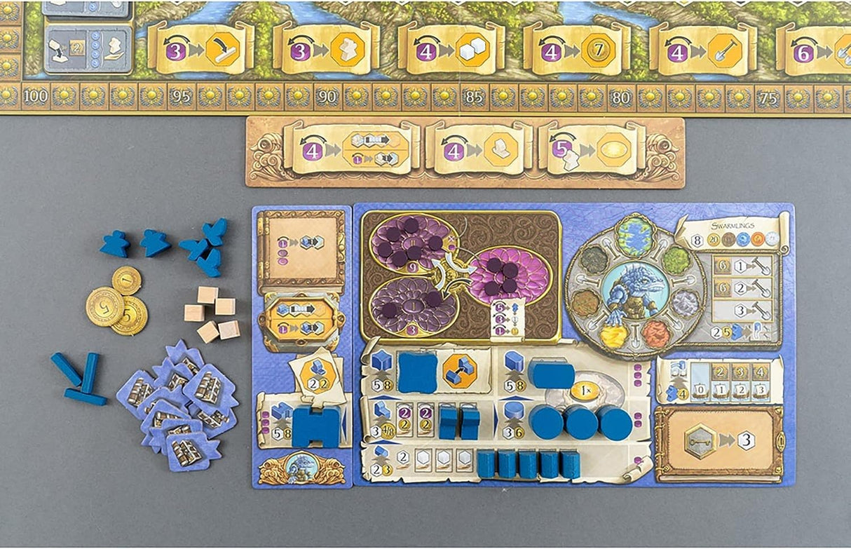 Capstone Games Terra Mystica: Big Box,Contiene: Terra Mystica: Juego Base, Expansión de Fuego y Hielo, 1-5 Jugadores, 30 Minutos por Jugador